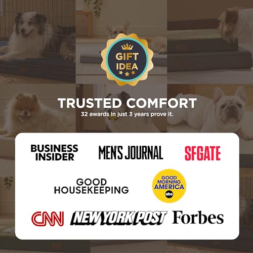 Bedsure Dog Beds Large Sized Dog - Comfy Flat Pet Beds with Removable Washable Cover, Orthopedic Egg Crate Foa - view 7