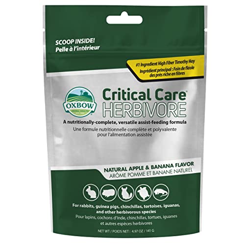 Oxbow Critical Care Herbivore, Emergency Guinea Pig Food, Rabbit Food for Recovery, Natural Apple Banana Flavo - view 2