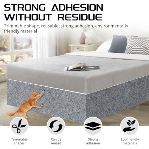 2 Pcs Total 78.8"x15.8" Cat Scratch Mat, Cat Scratch Couch Furniture Protector, Trimmable Self-Adhesive Cats S - view 6
