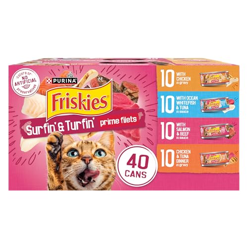 Purina Friskies Gravy Wet Cat Food Variety Pack, Surfin’ and Turfin’ Filets Favorites - (Pack of 40) 5.5 oz. C - view 2