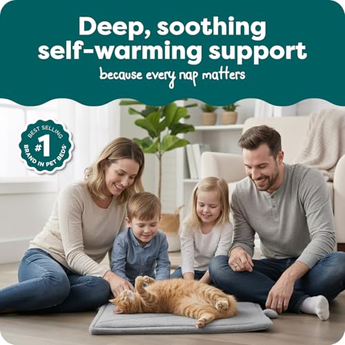 FurHaven ThermaNAP Self Warming Cat Mat, Dog Bed for Crates with Self-Warming Technology for Cozy Rest, Fully  - view 3