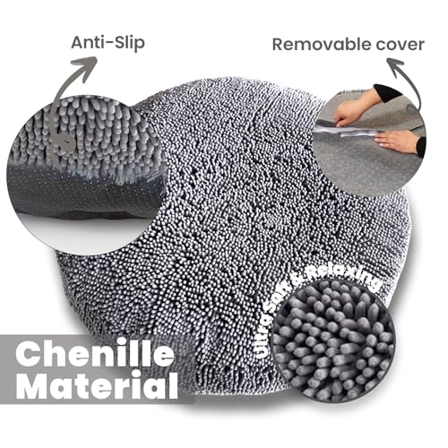 Muddy Mat® Cloud K-9 Dog Beds for Small Dogs & Cats, Soft & Relaxing Round Dog Bed, Chenille Material, Removab - view 3