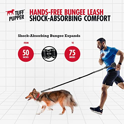 Tuff Pupper Heavy Duty Hands Free Dog Leash | One Large Dog Up to 125 lbs | Comfortable Shock Absorbing Bungee - view 5