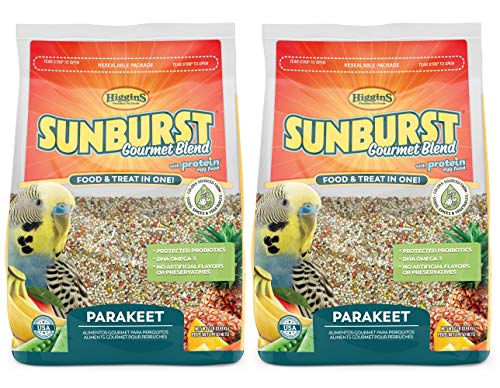 Higgins 2 Pack of Sunburst Gourmet Blend Parakeet Food, 2 Pounds Each, with Protein Egg Food - view 2