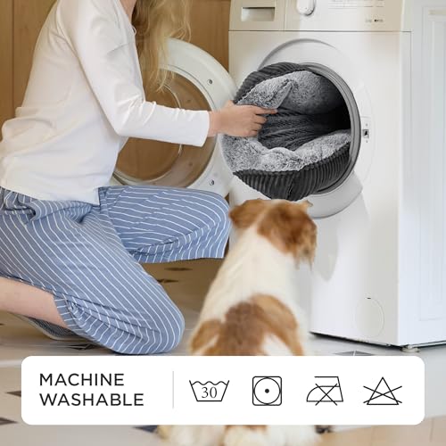 Bedsure Washable Dog Bed Small Medium Size Dog - Rectangle Fluffy Plush Pet Bed Puppy Bed, Comfy Corduroy Flee - view 6