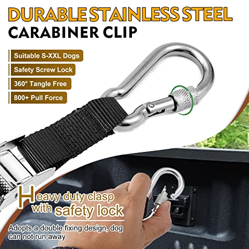 Heavy Duty Dog Leash System - Truck Bed Barrier & Pick-Up Restraint Lead for Dogs Up to 150lbs - view 4