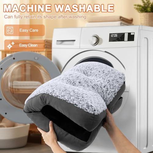 POCBLUE Deluxe Washable Dog Bed for Large Dogs Dog Crate Mat 35 Inch Comfy Fluffy Kennel Pad Anti-Slip for Dog - view 6