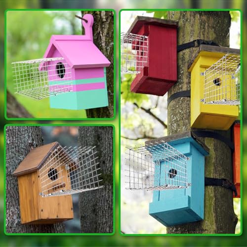 Bluebird House Predator Guards 2 Pcs, Strong Metal Wire Birdhouse Entrance Protector Guard Bird House Protecto - view 8