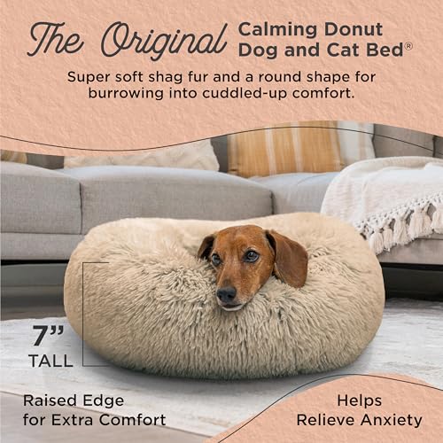 Best Friends by Sheri The Original Calming Donut Dog Bed – Washable Plush Pet Bed for Cats & Small Dogs up to  - view 3