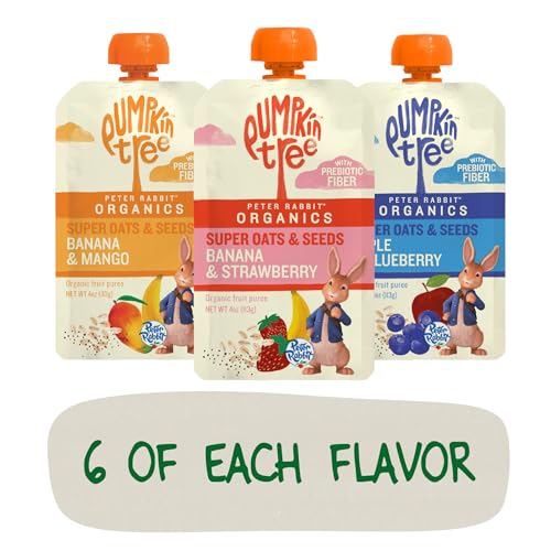 Pumpkin Tree Peter Rabbit Organics Super Oats & Seeds Variety Pack - Squeezable Snack Pouches, 4 oz. (Pack of  - view 6