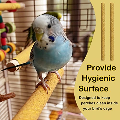 S&X Small Bird Perch Covers, Sand Perch Covers Sandpaper for Budgies, Canaries, Parakeets, Lovebirds and Other - view 4