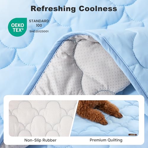 ZOMISIA Dog Cooling Mat for Extra Large Dogs, Q-Max>0.5 Thin Breathable Crate Pad for Pet, Portable Washable K - view 5