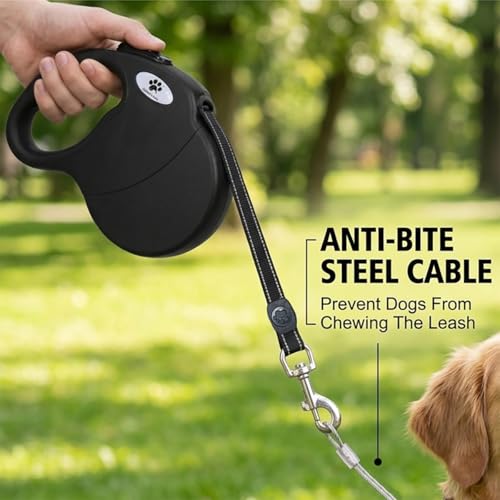 16ft Retractable Dog Leash for Large Breed Dogs up to 110 lbs with a Detachable Chew Proof Extender Wire Ropes - view 3