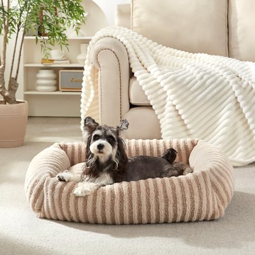 MIXJOY Dog Beds for Small Dogs Cats, Washable Dog Bed with Removable Cover, Soft Calming Cat Bed for Indoor Ca - view 2