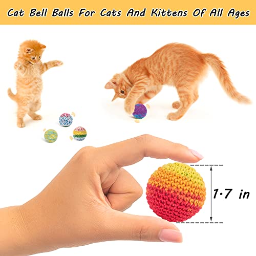 Retro Shaw Cat Toys Balls, Yarn Cat Ball with Bell Inside, Kitten Toys for Indoor Cats Kitty, Interactive Cat  - view 6