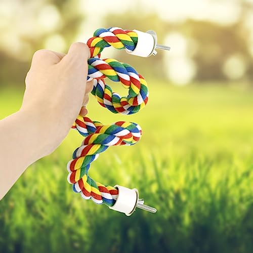 Bird Bungee Climbing Swing - Colorful Parakeet Rope Perch (23.6 Inches) - view 8