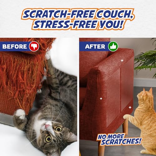 12 Pack Cat Scratch Furniture Protector Tape Sheets – Double-Sided Sticky Training (5 XL, 5 Large, 2 Medium) – - view 5