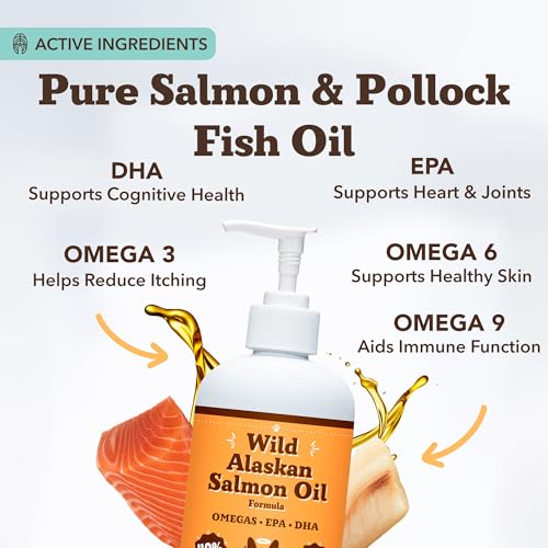 Natural Dog Company Wild Alaskan Salmon Oil Formula with Omega 3, Fish Oil for Dogs Supplement, Skin & Coat Do - view 3
