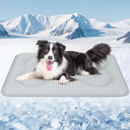 Rywell Dog Cooling Mat, 44”x32” Super Thick & Reversible Cooling Mat for Dogs, Arc-Chill 3.0 & PCM for Long-La - view 2