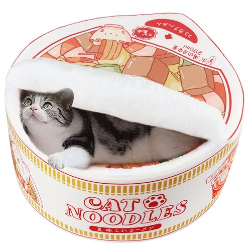 寵幸 Ramen Noodle Dog & Cat Bed,Keep Warm and Super Soft Creative Pet Nest for Indoor Cats,Removable Washable Cu - view 2