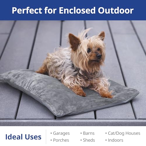 Outdoor Heated Cat Bed, Soft Pet Heating Pad with Steel-Wrapped Cord, Outside Pet Warmer for Feral Cats and Do - view 3