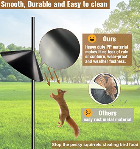 Garbuildman Squirrel Baffle for Bird Feeder Pole, Outside Pole Mount Bird House Guard for Outdoor Shepherd’s H - view 5
