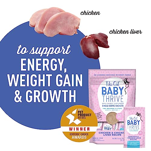 Tiki Cat Baby Thrive, Chicken & Chicken Liver Mousse, 5.6 oz. Pouch (20 Individual Servings) - view 5