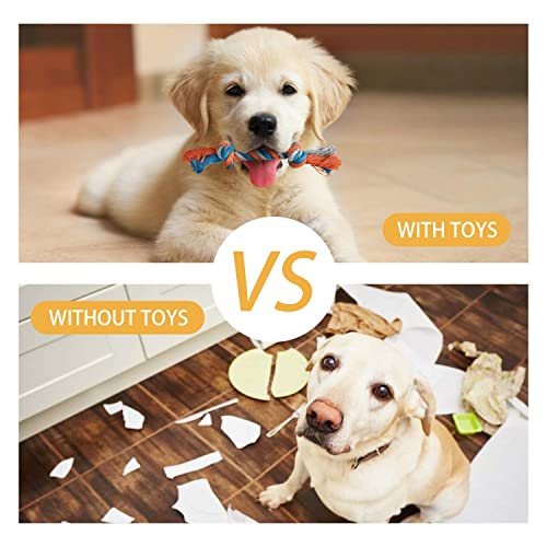 Toozey 7 Pack Small Dog Toys, Puppy Teething Toys, Durable Ropes Chew Toys, Cute Calf Squeaky Dog Toys, Non-To - view 6
