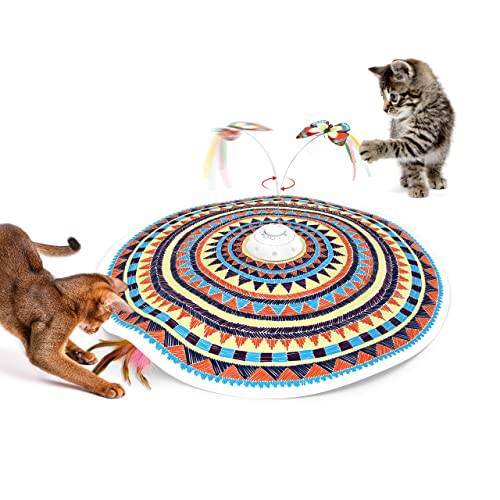 Potaroma Cat Toys Chargeable, 3in1 Hide and Seek, Automatic Interactive Fun, Fluttering Butterfly, Moving Feat - view 2