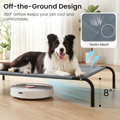 Love's cabin Elevated Cooling Dog Bed for Large Dogs, Portable Indoor & Outdoor Raised Pet Dog Cat Cot, Durabl - view 3