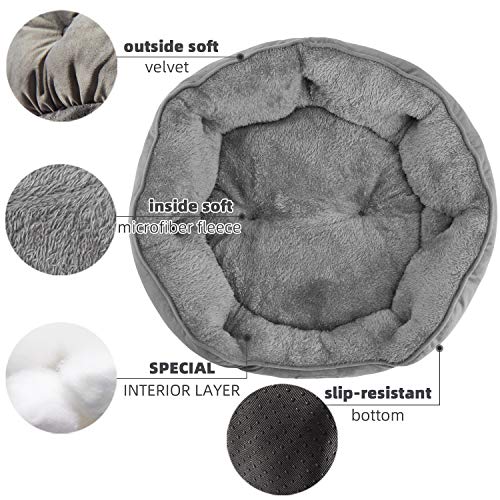 Asvin Small Dog Bed for Small Dogs, Cat Beds for Indoor Cats, Pet Bed for Puppy and Kitty, Extra Soft & Machin - view 5