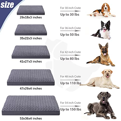 Dog Crate Bed Waterproof Dog Beds for Medium Dogs Rose Velvet Soft Fluffy Washable Dog Bed with Removable Cove - view 7