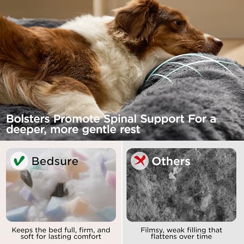 Bedsure SupportMax™ Calming Dog Beds Large Sized Dog - 36in Donut Washable Large Pet Bed,Anti-Slip ＆Removable  - view 4