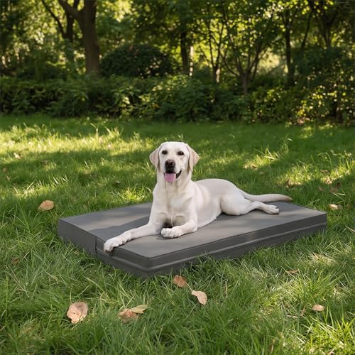 Vonabem Large Dog Bed Waterproof Outdoor, XL Crate Pad 42 inch Washable, Leather Pet beds with Removable Cover - view 6