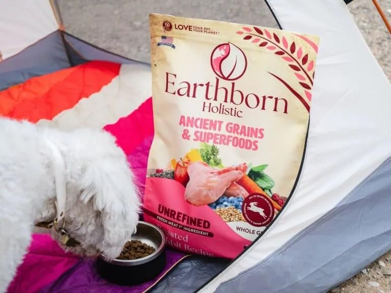 Earthborn Holistic Unrefined Roasted Rabbit Dry Dog Food, Ancient Grains & Superfoods, Pea-Free Recipe, 25 lb  - view 3
