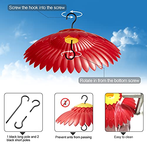 Beserie Squirrel Baffle Hummingbird Feeder Shade Cover Dome Shield Hang from Bird Feeders for Outdoors Squirre - view 4
