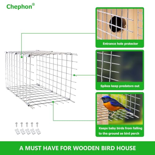 Bluebird House Predator Guards 2 Pcs, Strong Metal Wire Birdhouse Entrance Protector Guard Bird House Protecto - view 4