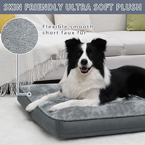 Dog Crate Bed Waterproof Deluxe Plush Dog Beds with Removable Washable Cover Anti-Slip Bottom Pet Sleeping Mat - view 3