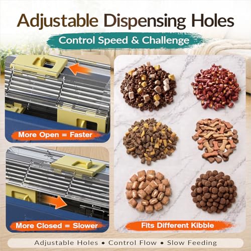 KADTC Dog Puzzle Toy, Large Size, 2 Levels of Challenge, Paw-Activated Rolling Treat Dispenser, Slow Feeder &  - view 6