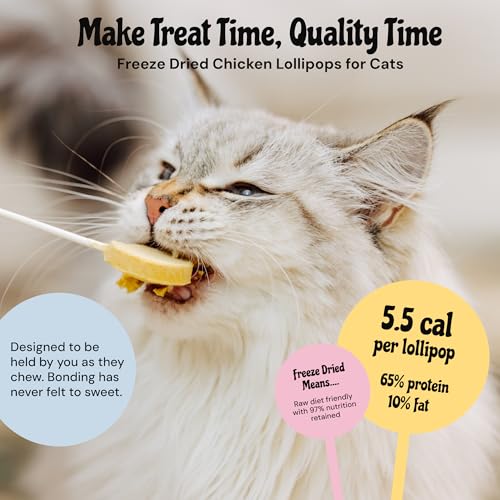 MalsiPree Cat Lollipop Treats - Interactive Cat Toy & Freeze Dried Cat Treats - Fun Suckers & Pops - Healthy C - view 3