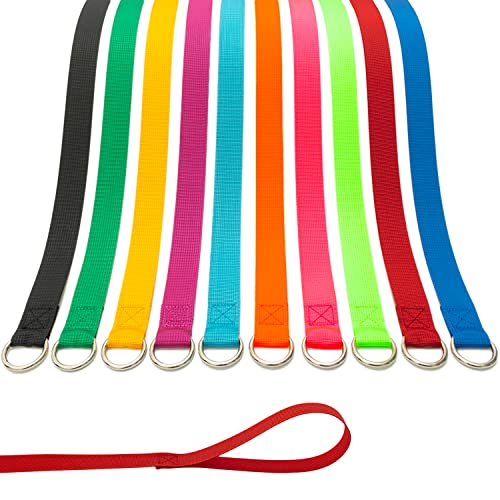 Slip Lead Dog Leash - 10 pcs Colorful 6 FT Short Dog Leashes with O-Ring for Small Large Dogs Puppy Cats Walki - view 2