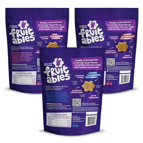 Fruitables Cat Treats - Crunchy Treats for Cats - Healthy Low Calories Packed with Protein - Free of Wheat, Co - view 3