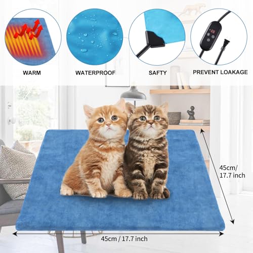 Pet Heating Pad for Cats Dogs Indoor Outdoor Waterproof Electric Heated Pads Mat with Stainless Chew Resistant - view 3