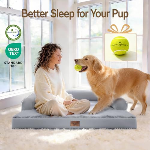 Comfort Expression Washable Orthopedic Dog Bed for Extra Large Dogs XL Grey | Waterproof Memory Foam Pet Bed 4 - view 7