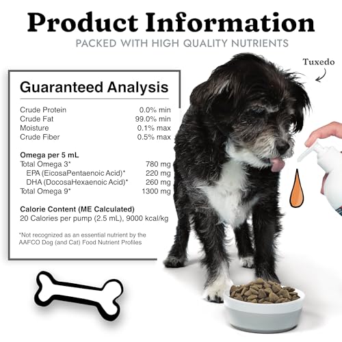 Salmon Oil for Dogs & Cats - Healthy Skin & Coat, Fish Oil, Omega 3 EPA DHA, Liquid Food Supplement for Pets,  - view 7