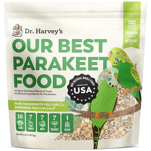 Dr. Harvey's Our Best Parakeet Food, Wholesome Seeds, Nuts, Fruits, and Vegetable Bird Feed for Budgies and Pa - view 2