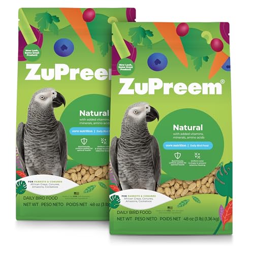 ZuPreem Natural Bird Food Pellets for Parrots & Conures, 3 lb (Pack of 2) - Daily Nutrition, Made in USA for C - view 2