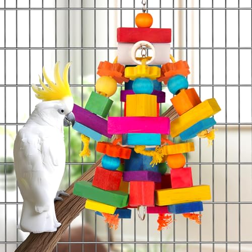 Kyouki Large Parrot Toy, Bird Toys for Cockatoos,Macaws, African Grey, Parrots,Conures, Lovebirds, Multicolore - view 5