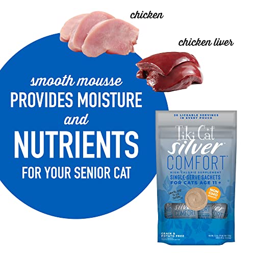 Tiki Cat Silver Comfort Chicken & Chicken Liver Recipe 5.6 oz. (20/.28oz) (20 Sachets) - view 5