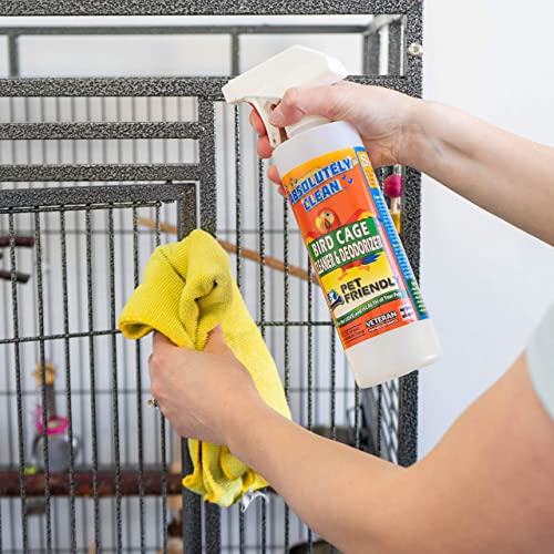 Absolutely Clean Amazing Bird Cage Cleaner and Deodorizer - Just Spray/Wipe - Safely & Easily Removes Bird Mes - view 4
